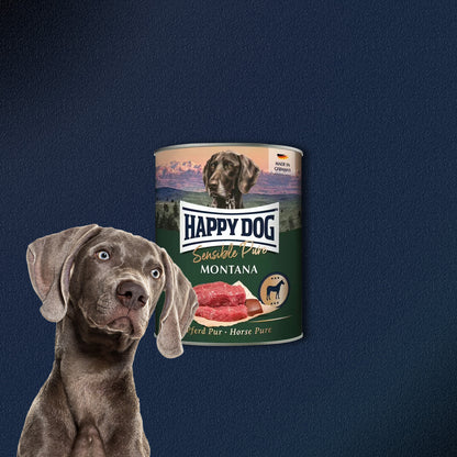 30x800g Happy Dog Sensible Pure Montana Adult Pferd Pur