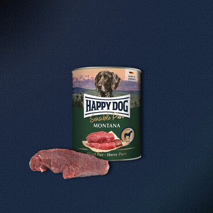 30x800g Happy Dog Sensible Pure Montana Adult Pferd Pur