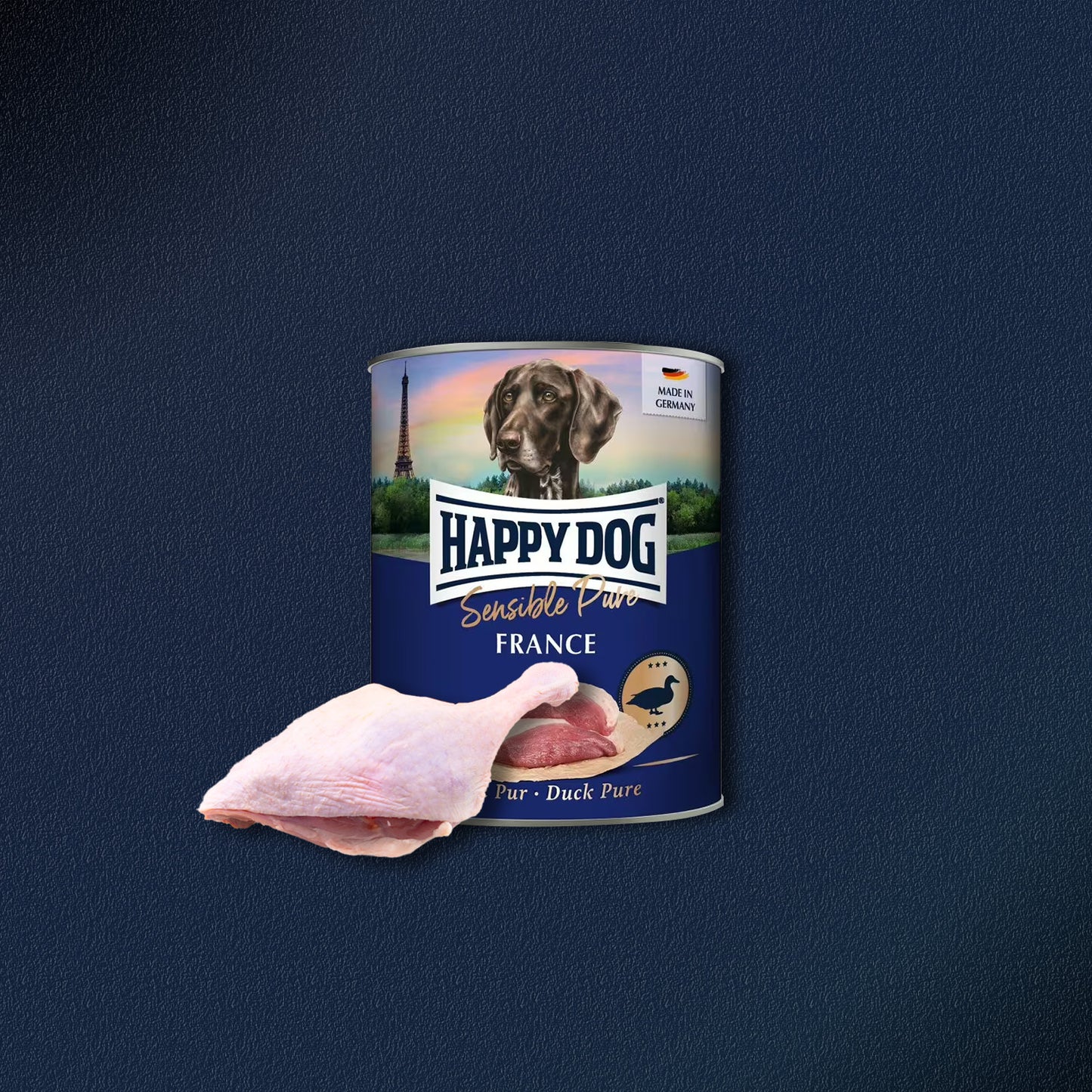 30x800g Happy Dog Sensible Pure France Adult Ente Pur