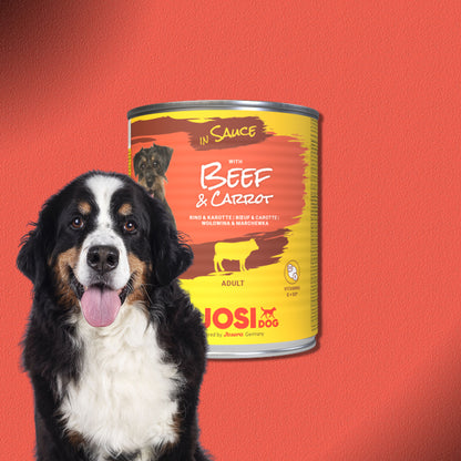 30x830g JosiDog Beef & Carrot in Sauce