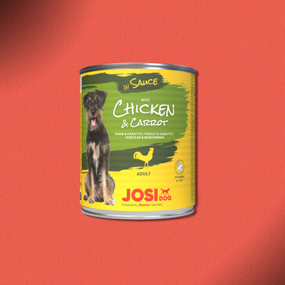 30x830g JosiDog Chicken & Carrot in Sauce