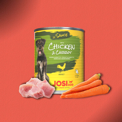 30x830g JosiDog Chicken & Carrot in Sauce