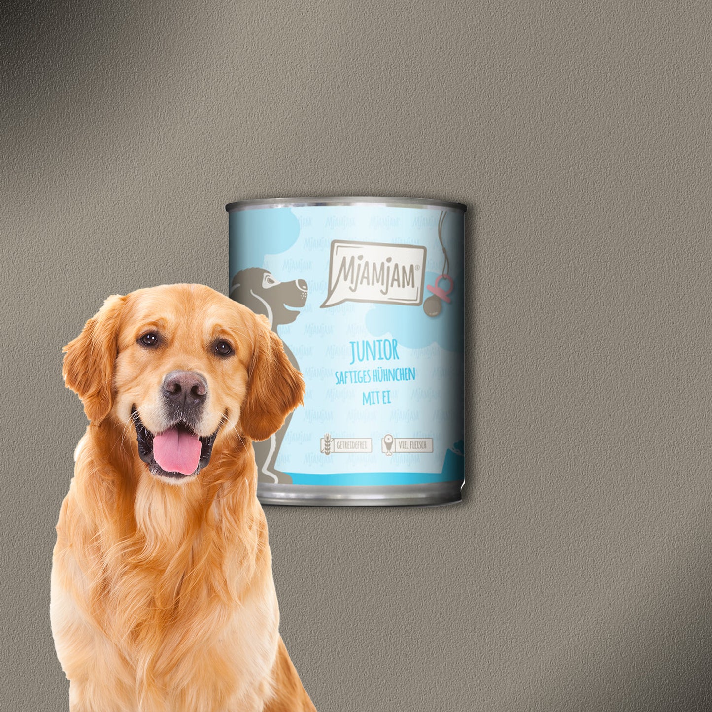 30x800g MjamMjam Junior Saftiges Hühnchen mit Ei