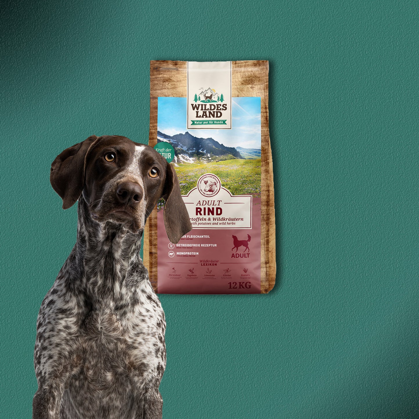 2x12kg Wildes Land Adult Rind mit Kartoffeln, Wildkräutern & Distelöl