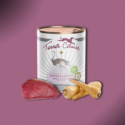 30x800g Terra Canis Hypoallergen Strauß & Pastinake