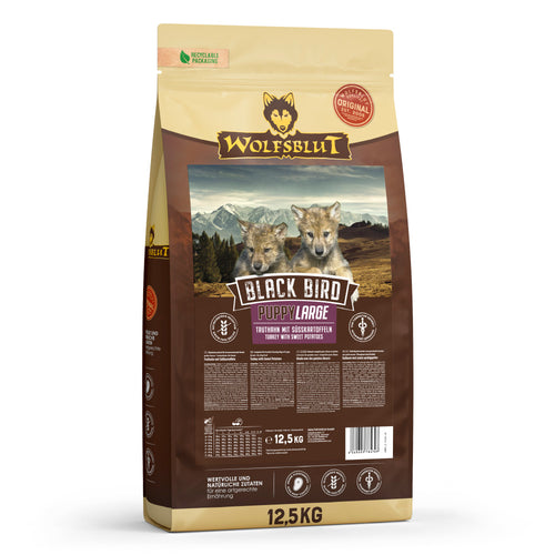 2x12,5kg Wolfsblut Large Breed Puppy Black Bird