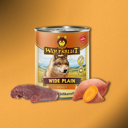 30x800g Wolfsblut Wide Plain Adult Nassfutter - Pferd mit Süßkartoffeln
