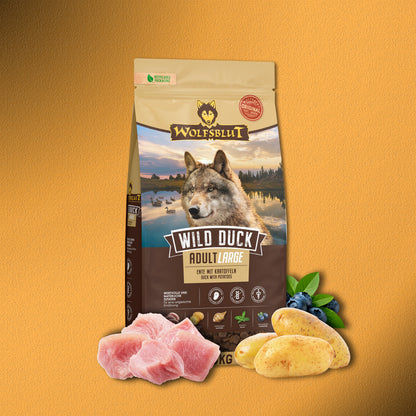 2x12,5kg Wolfsblut Wild Duck Adult Large – Ente mit Kartoffeln
