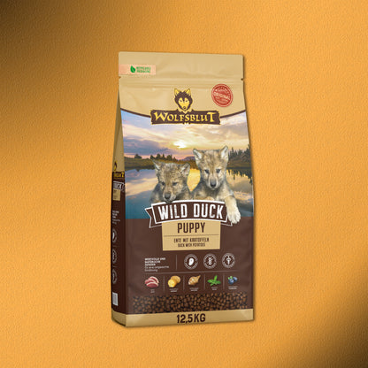 2x12,5 kg Wolfsblut Wild Duck Puppy – Ente mit Kartoffeln
