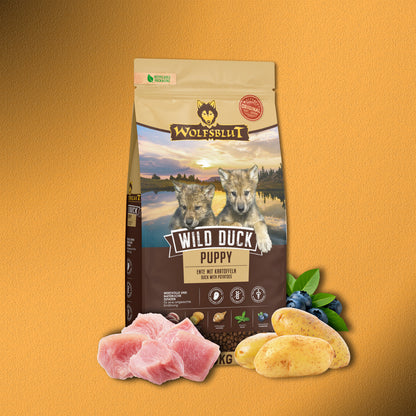 2x12,5 kg Wolfsblut Wild Duck Puppy – Ente mit Kartoffeln