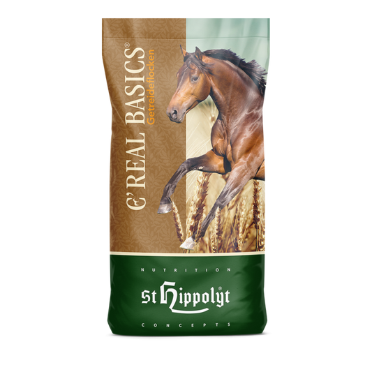 2x15kg St. Hippolyt C'Real Basics Schwarzhaferflocken - für Pferde