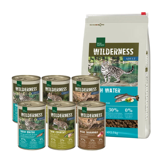 4x Real Nature Wilderness Adult Mischfütterung-Set