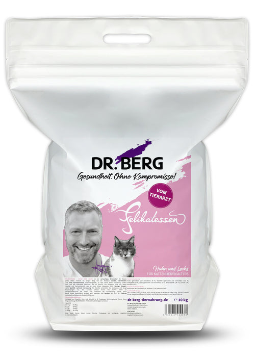 2x10kg Dr.Berg Felikatessen Katzenfutter mit Huhn & Lachs