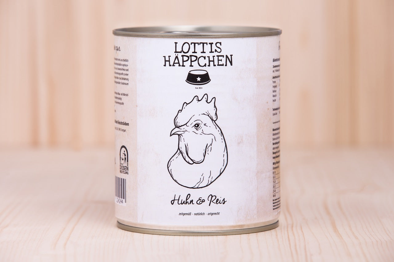 3x12 Dosen (800g) Lottis Häppchen (3 Sorten)