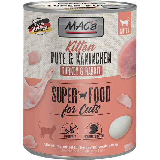 30x800g MAC's  Cat Kitten Pute + Kaninchen