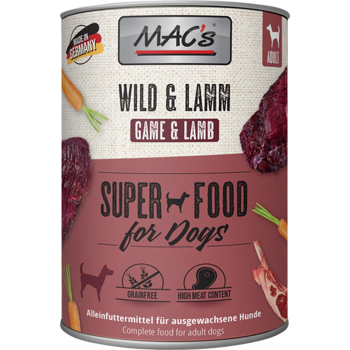 30x800g MAC's Dog Wild & Lamm
