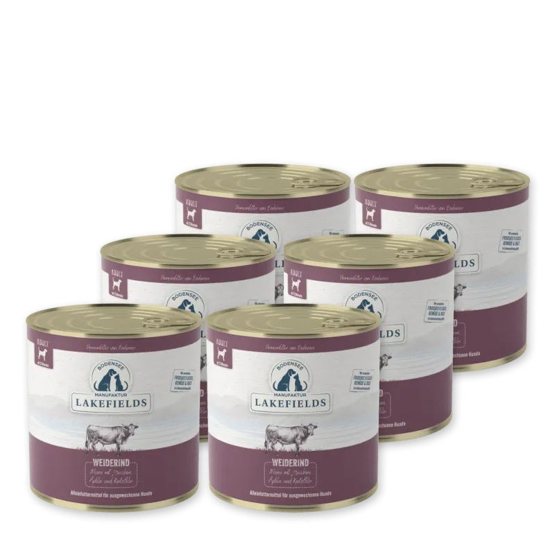 30x800g Lakefields Nassfutter-Menü Rind