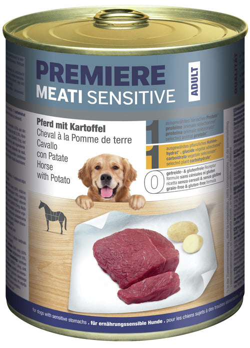 36x800g PREMIERE Meati Sensitive - Pferd & Kartoffel
