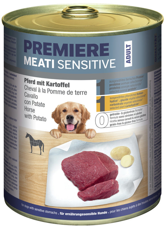 36x800g PREMIERE Meati Sensitive - Pferd & Kartoffel