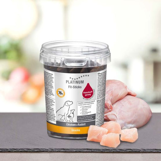 24x300g Platinum Fit-Sticks Chicken + Rabbit